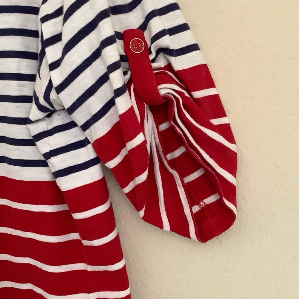 Tommy Hilfiger Red, White & Navy Striped Boatneck Top - Picture 3 of 5